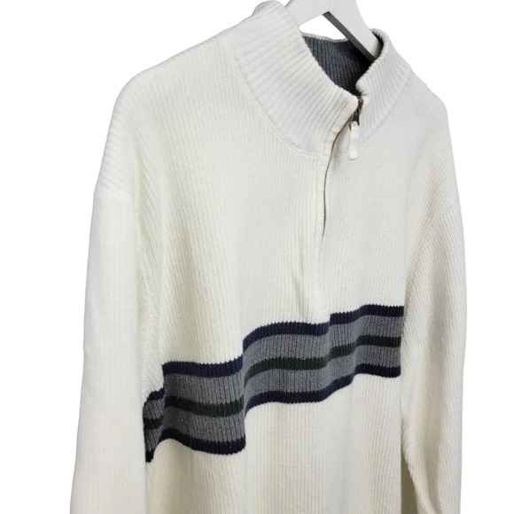 Vintage Eddie Bauer Half Zip Ribbed  Sweater - Picture 5 of 12